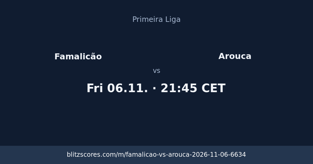 Famalicão vs Arouca score card