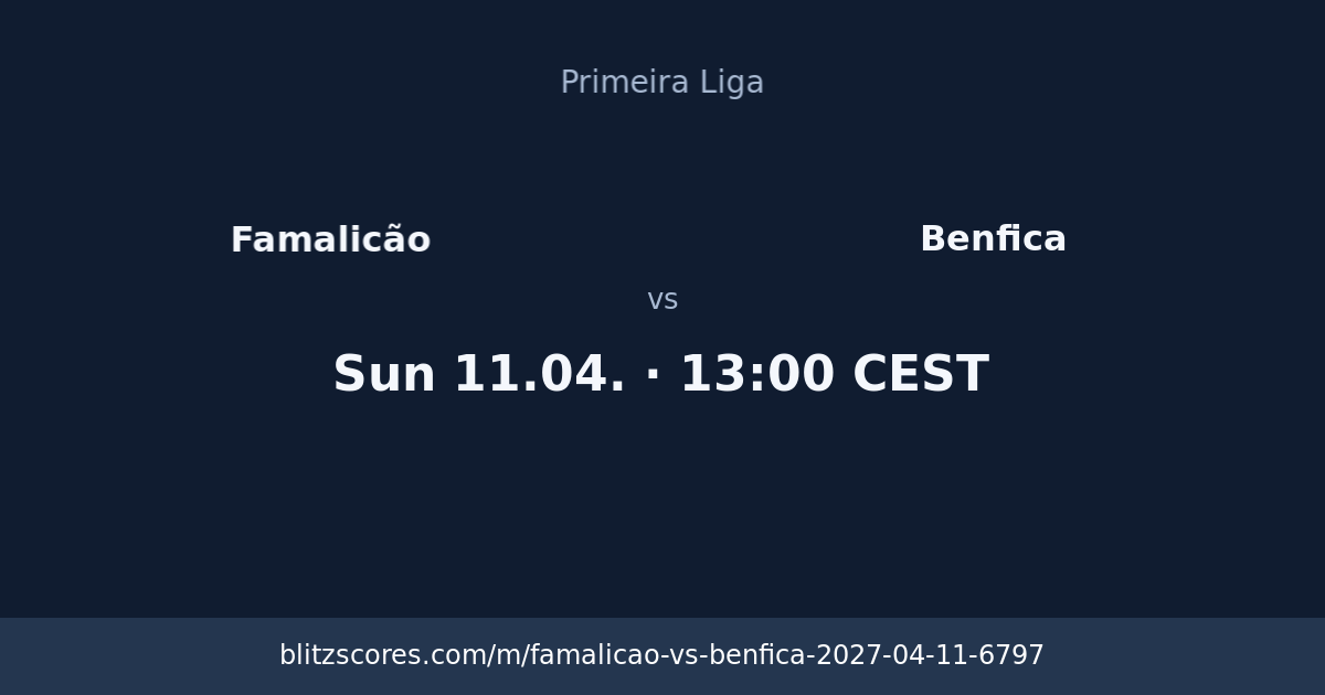 Famalicão vs Benfica score card