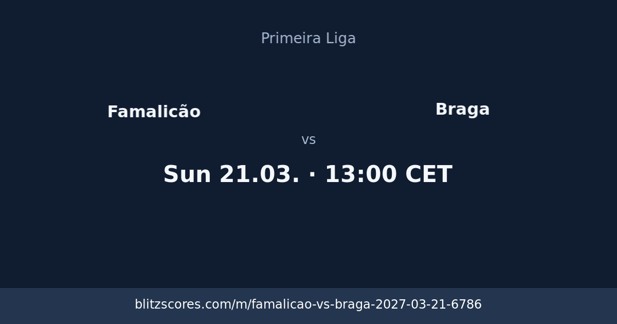 Famalicão vs Braga score card