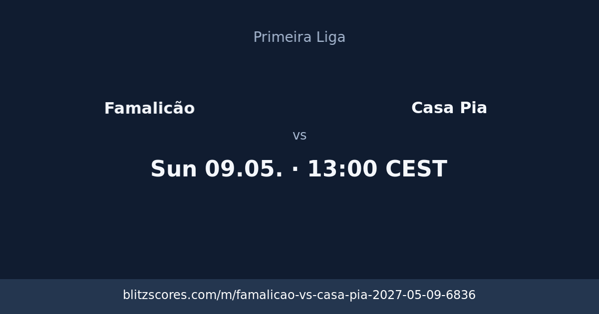 Famalicão vs Casa Pia score card
