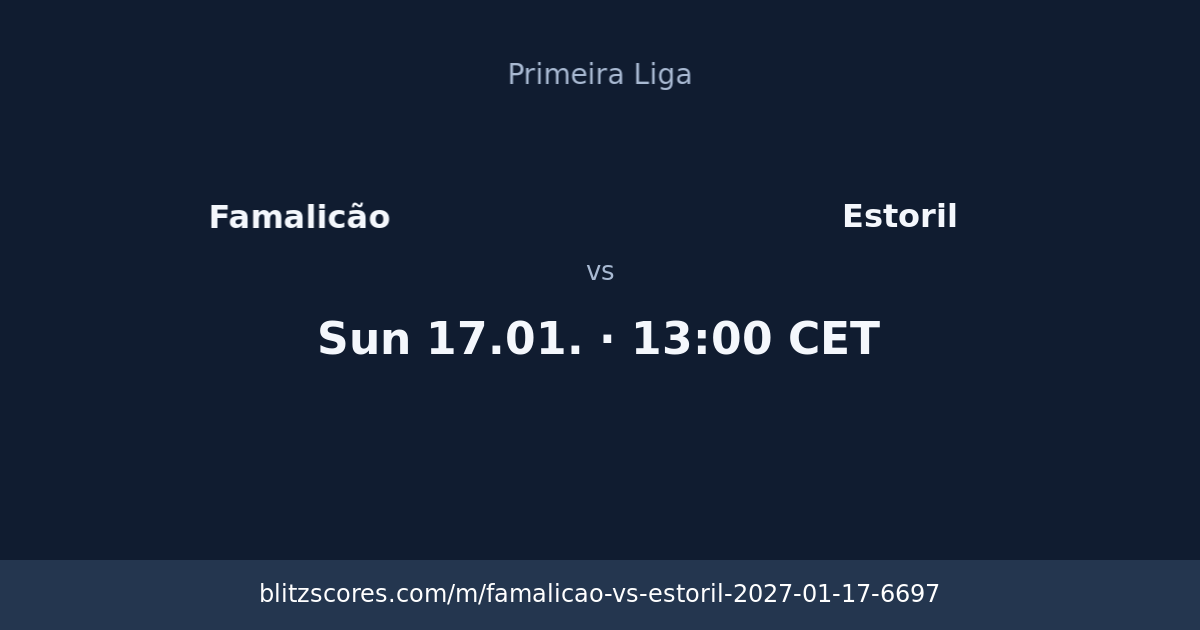 Famalicão vs Estoril score card