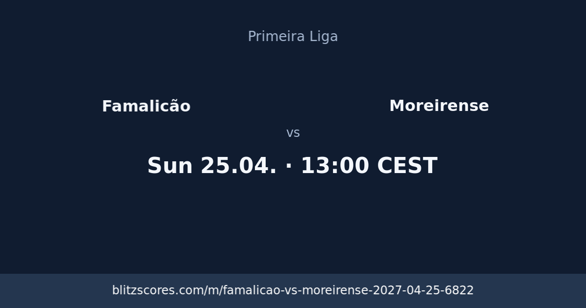 Famalicão vs Moreirense score card