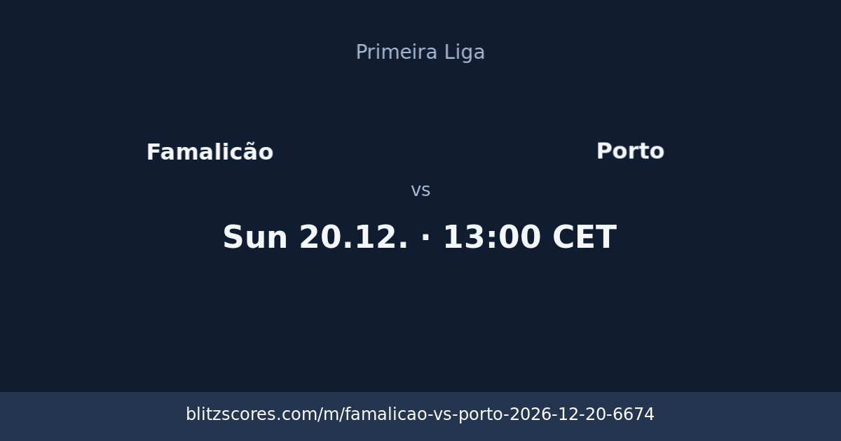 Famalicão vs Porto score card