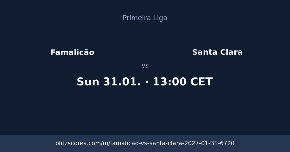 Famalicão vs Santa Clara score card