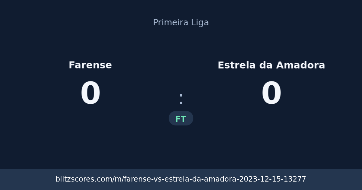Farense vs Estrela da Amadora score card