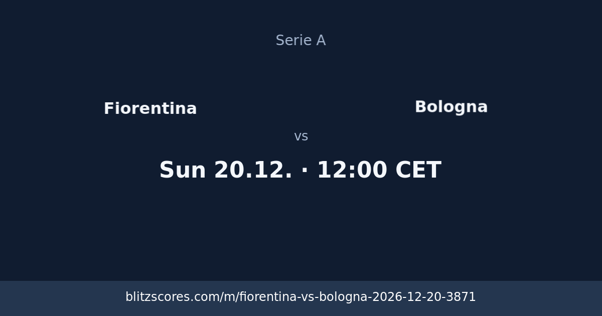 Fiorentina vs Bologna score card