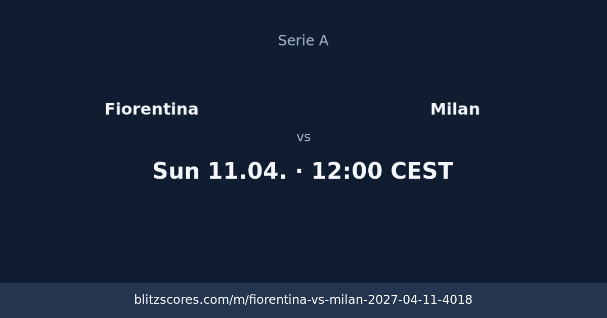 Fiorentina vs Milan score card