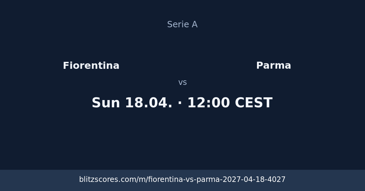 Fiorentina vs Parma score card