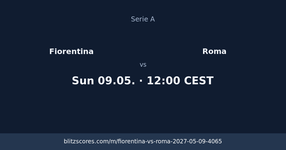 Fiorentina vs Roma score card