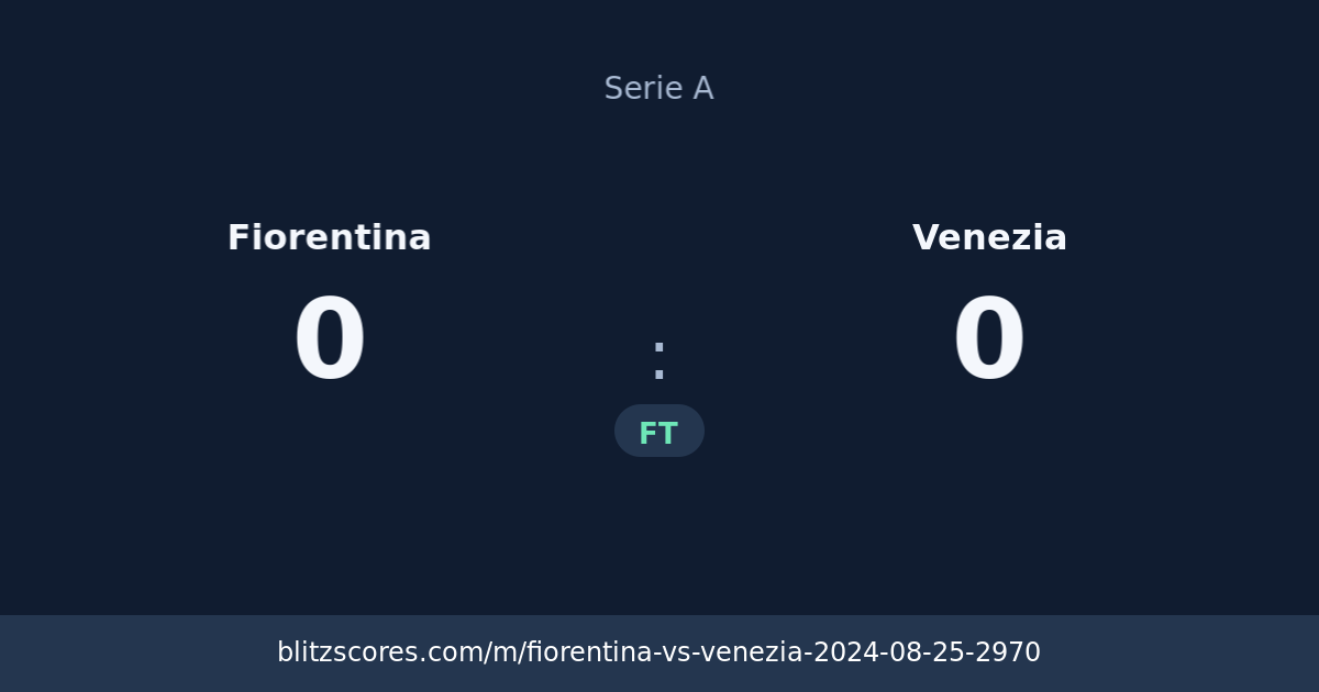 Fiorentina vs Venezia score card