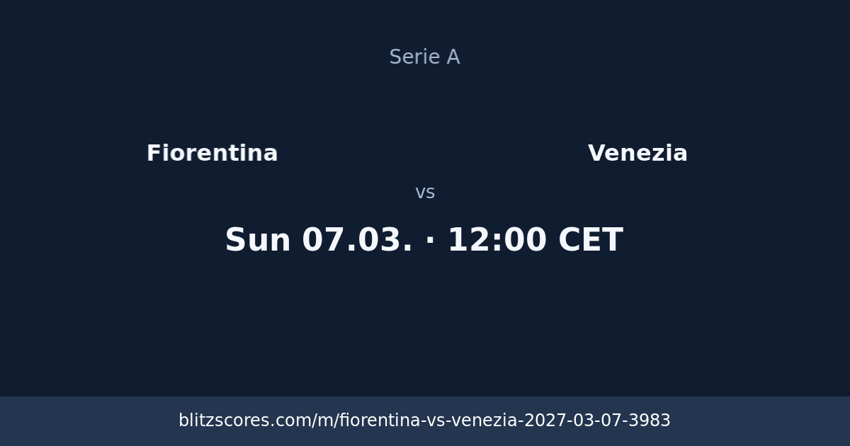 Fiorentina vs Venezia score card