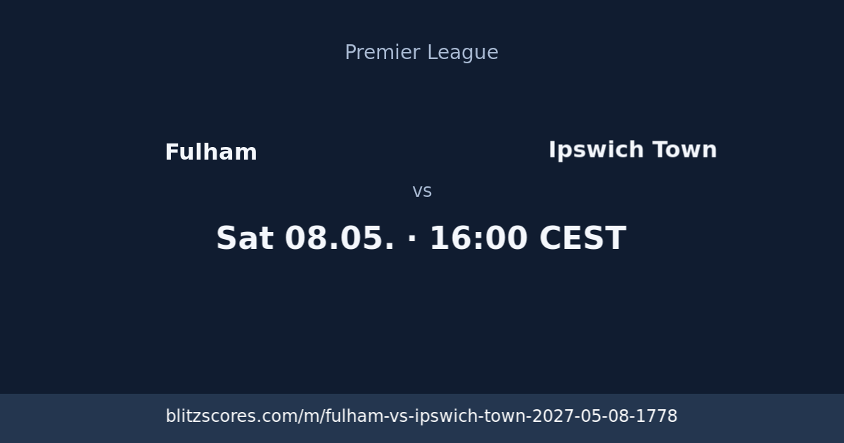 Fulham vs Ipswich Town score card