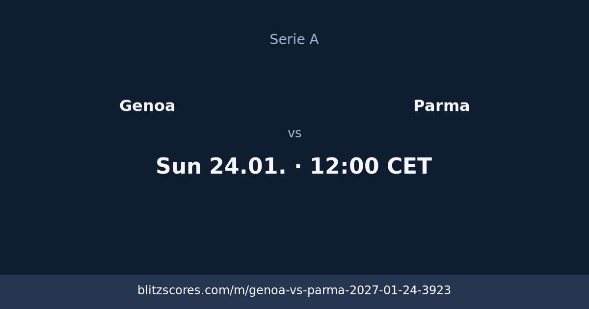 Genoa vs Parma score card