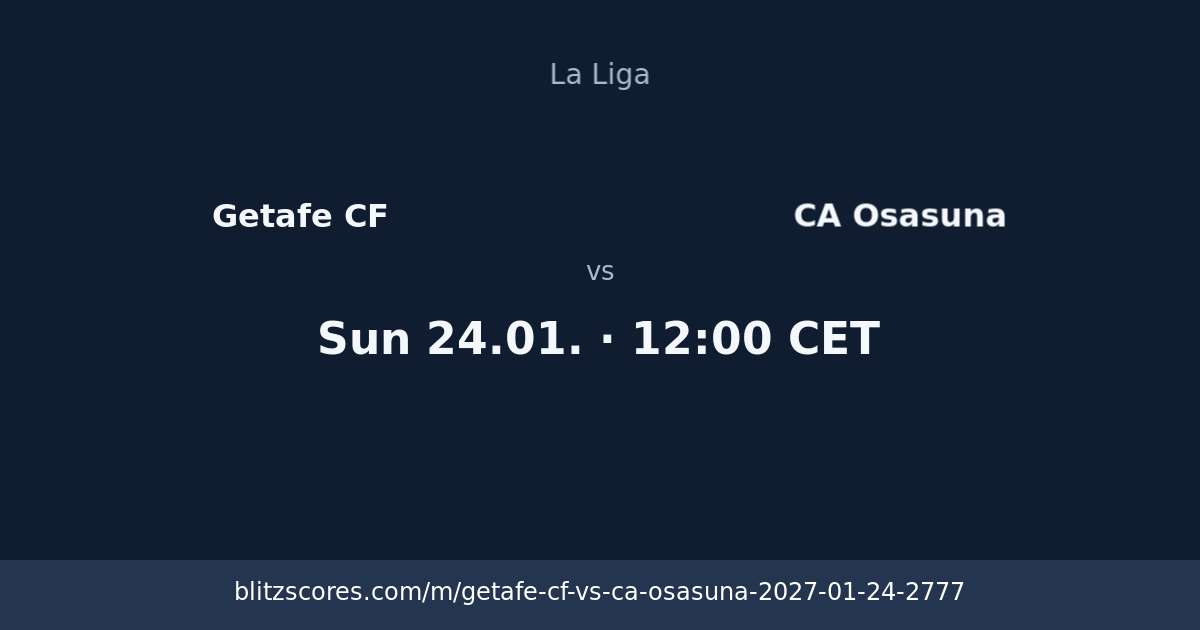 Getafe CF vs CA Osasuna score card