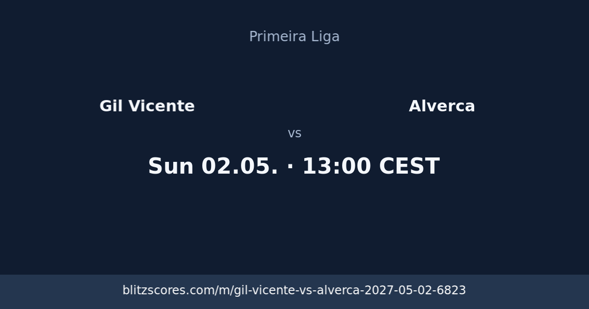 Gil Vicente vs Alverca score card