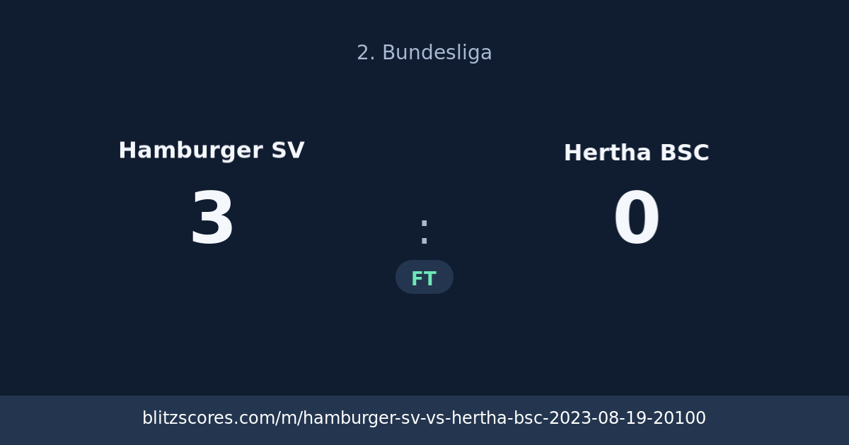 Hamburger SV vs Hertha BSC score card
