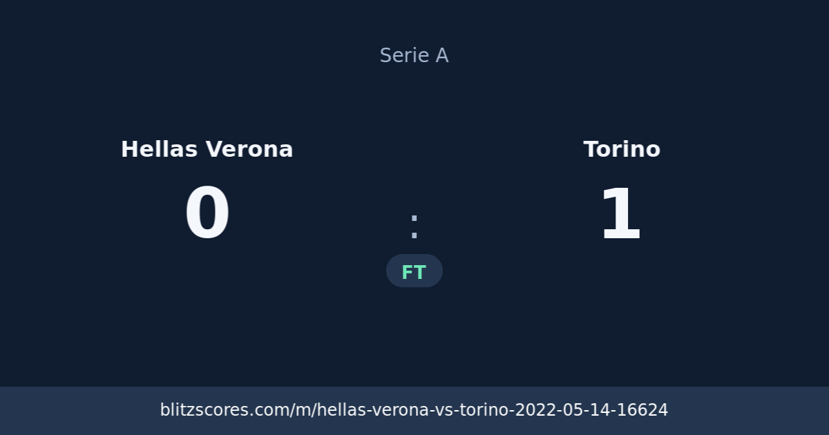 Hellas Verona vs Torino score card