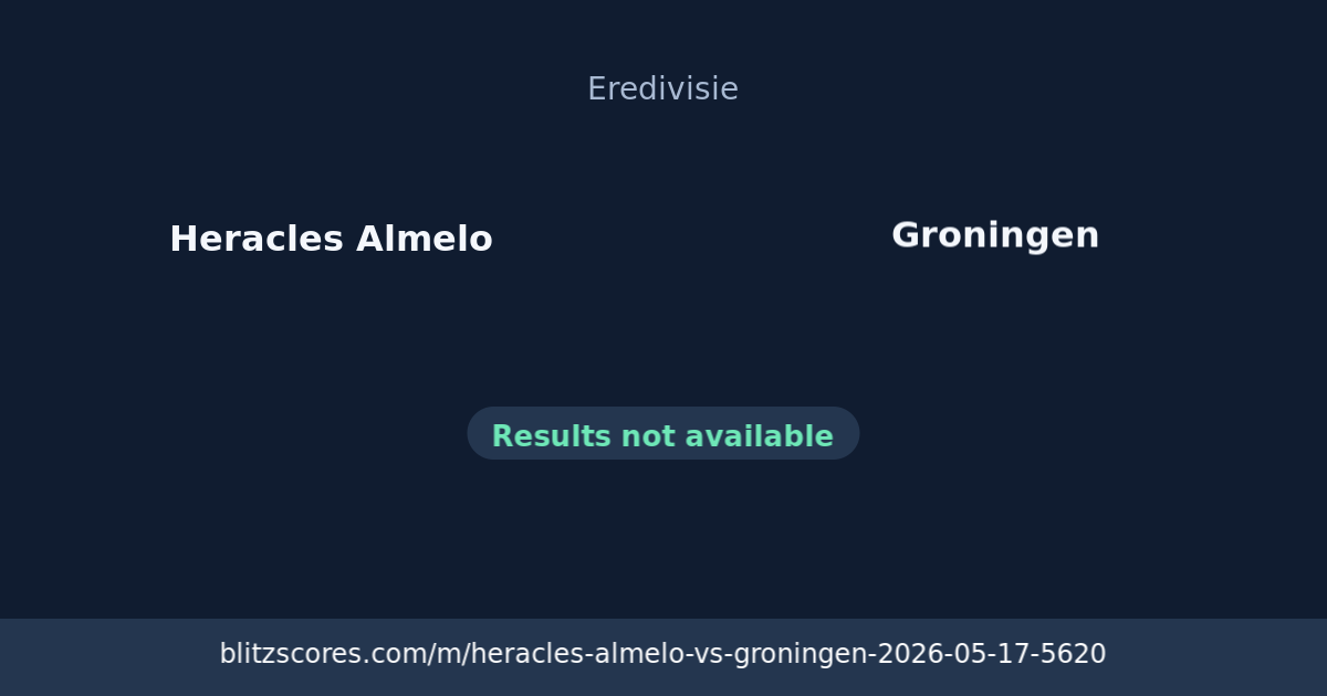 Heracles Almelo vs Groningen score card