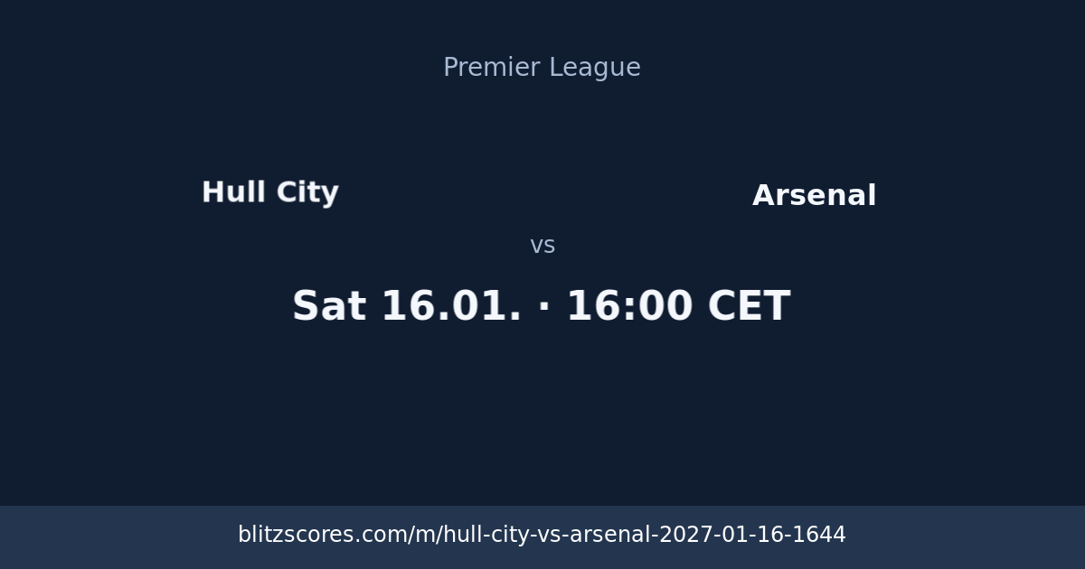 Hull City vs Arsenal score card
