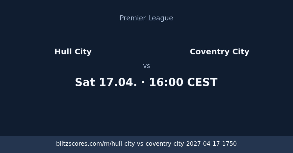 Hull City vs Coventry City score card