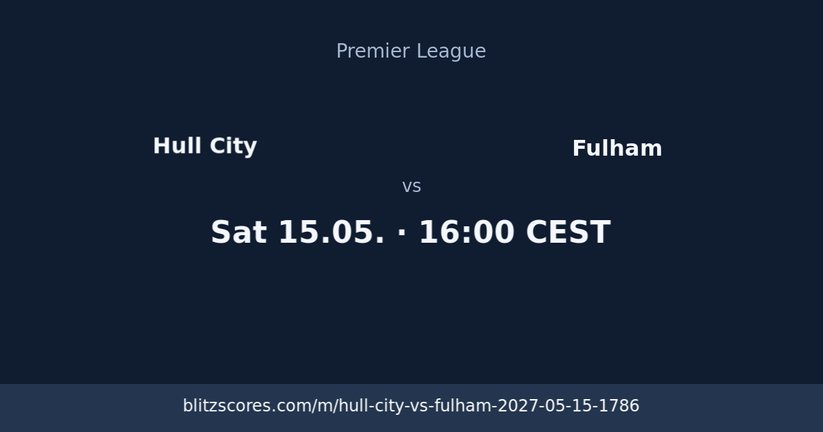 Hull City vs Fulham score card