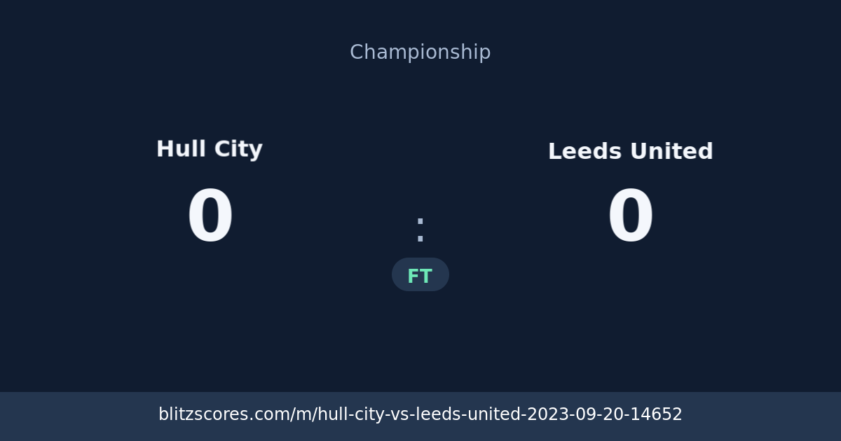 Hull City vs Leeds United score card