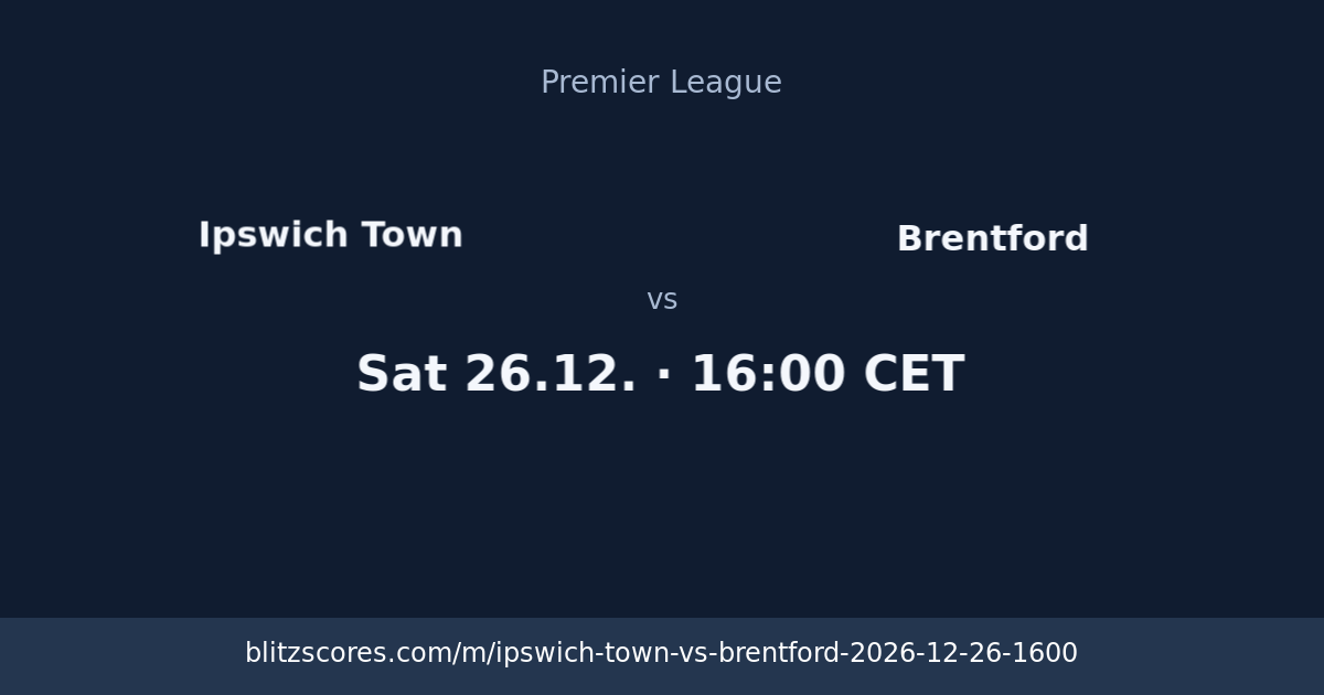 Ipswich Town vs Brentford score card