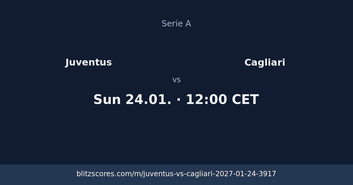 Juventus vs Cagliari score card