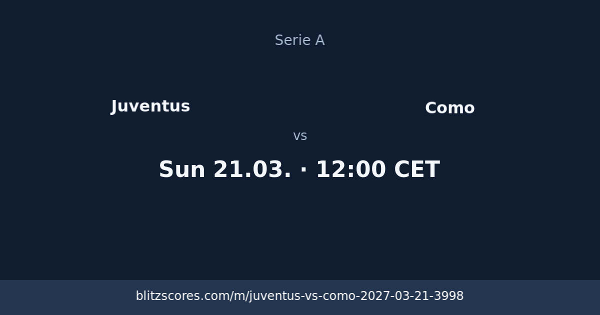 Juventus vs Como score card
