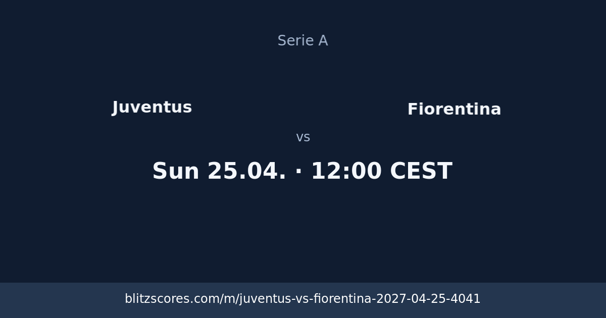 Juventus vs Fiorentina score card