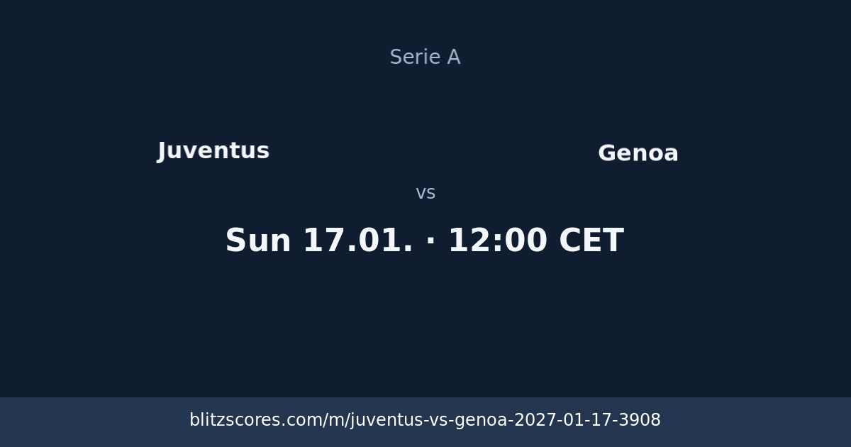 Juventus vs Genoa score card
