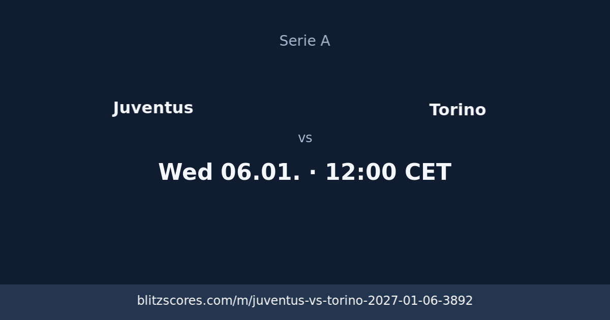 Juventus vs Torino score card