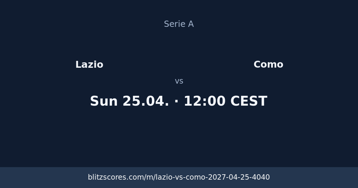 Lazio vs Como score card