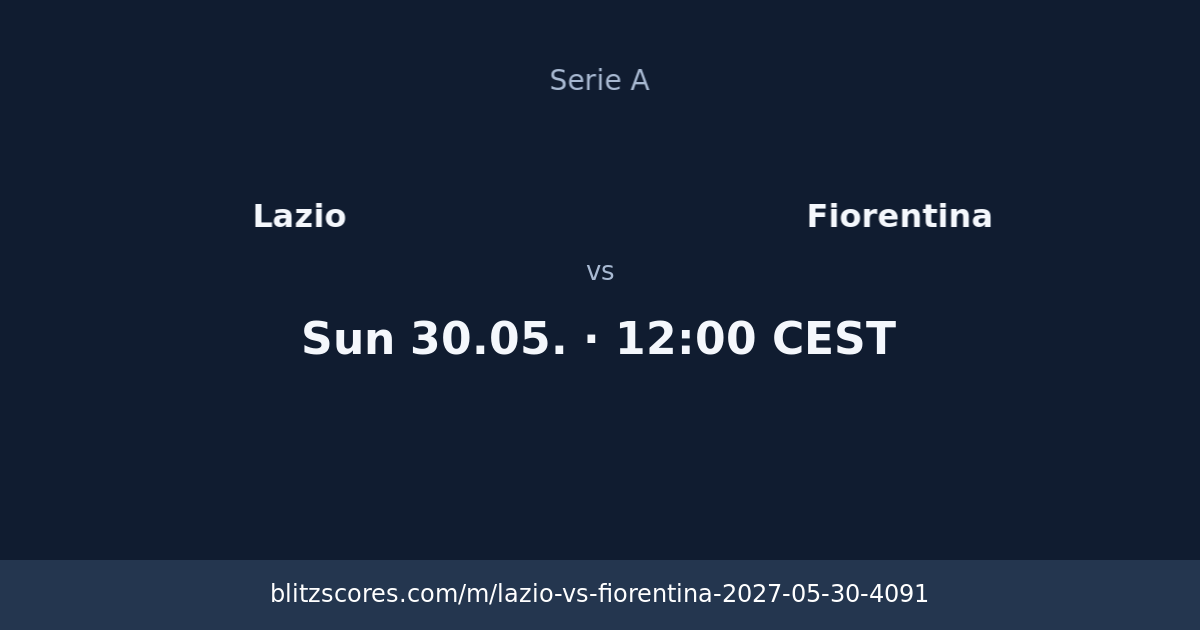 Lazio vs Fiorentina score card