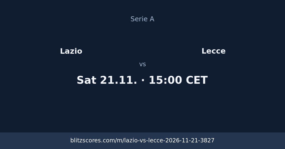 Lazio vs Lecce score card