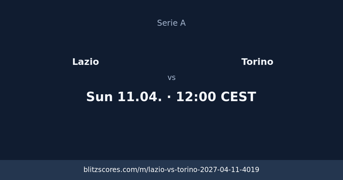 Lazio vs Torino score card