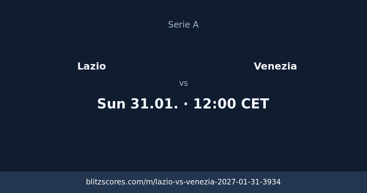 Lazio vs Venezia score card