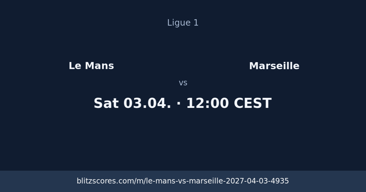 Le Mans vs Marseille score card