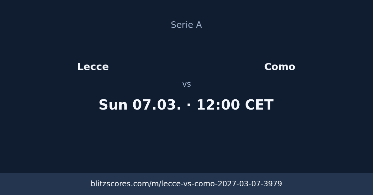 Lecce vs Como score card