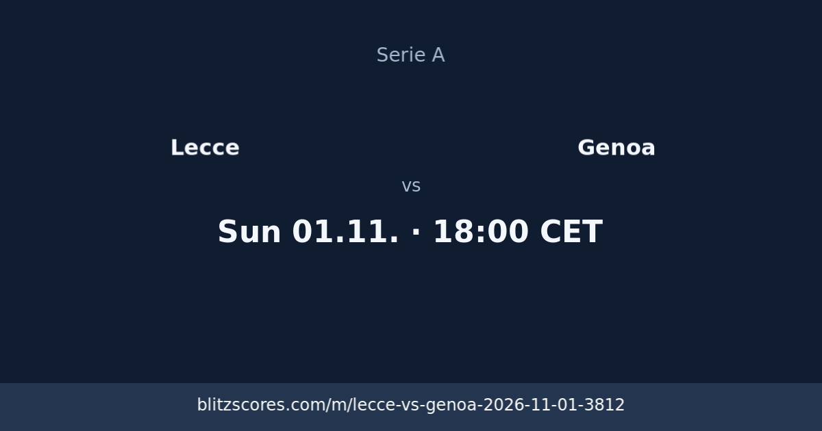 Lecce vs Genoa score card