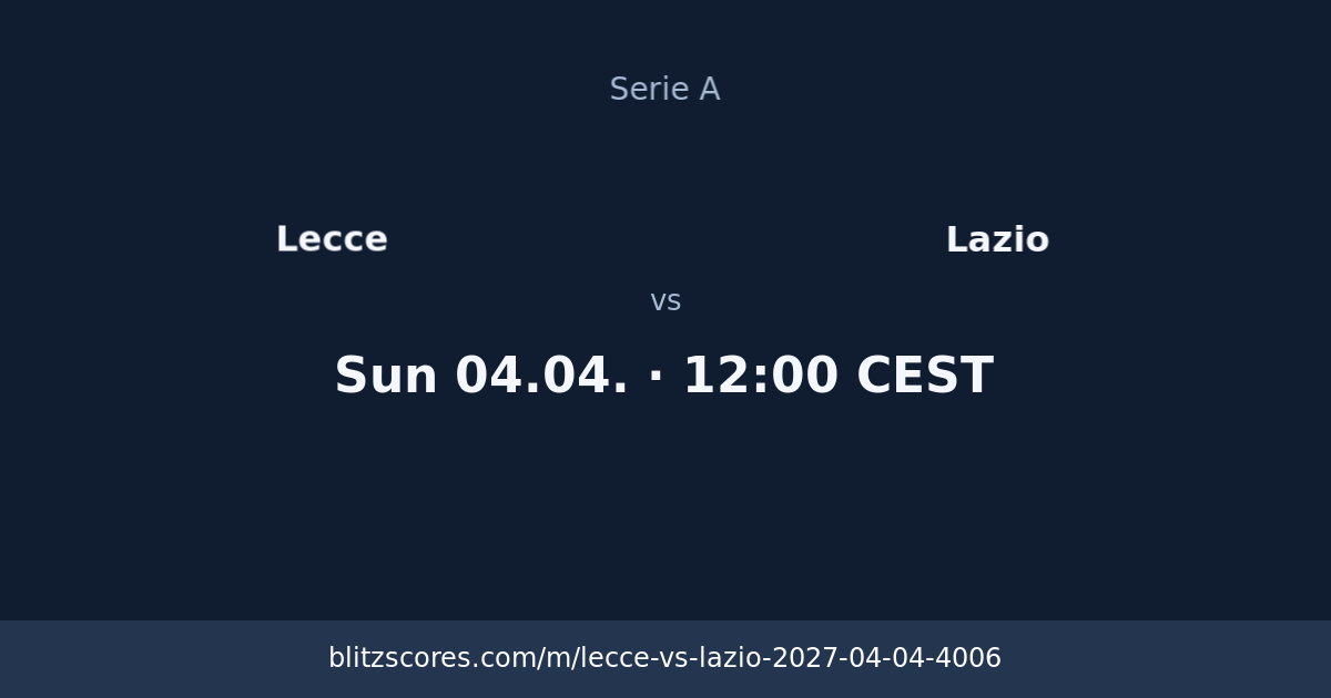 Lecce vs Lazio score card