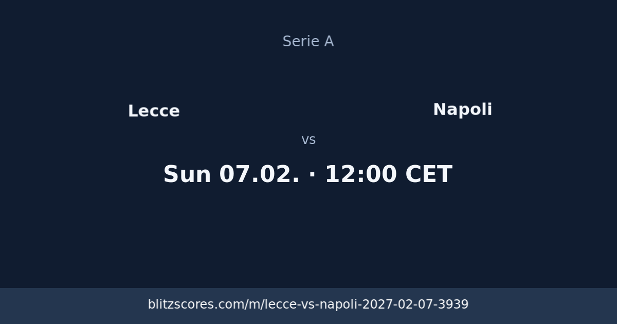 Lecce vs Napoli score card