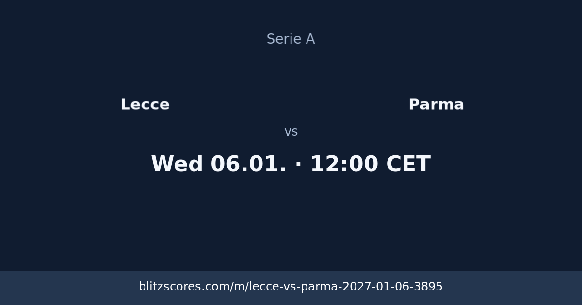 Lecce vs Parma score card