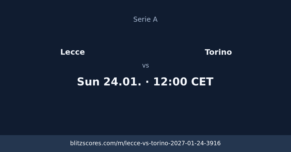 Lecce vs Torino score card
