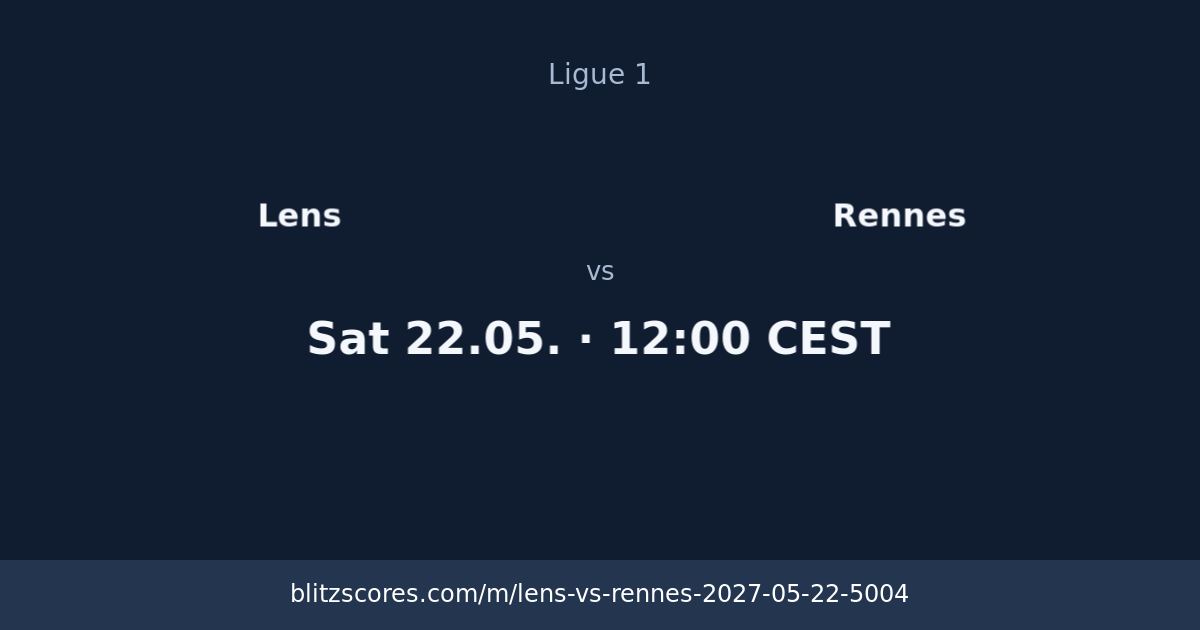 Lens vs Rennes score card