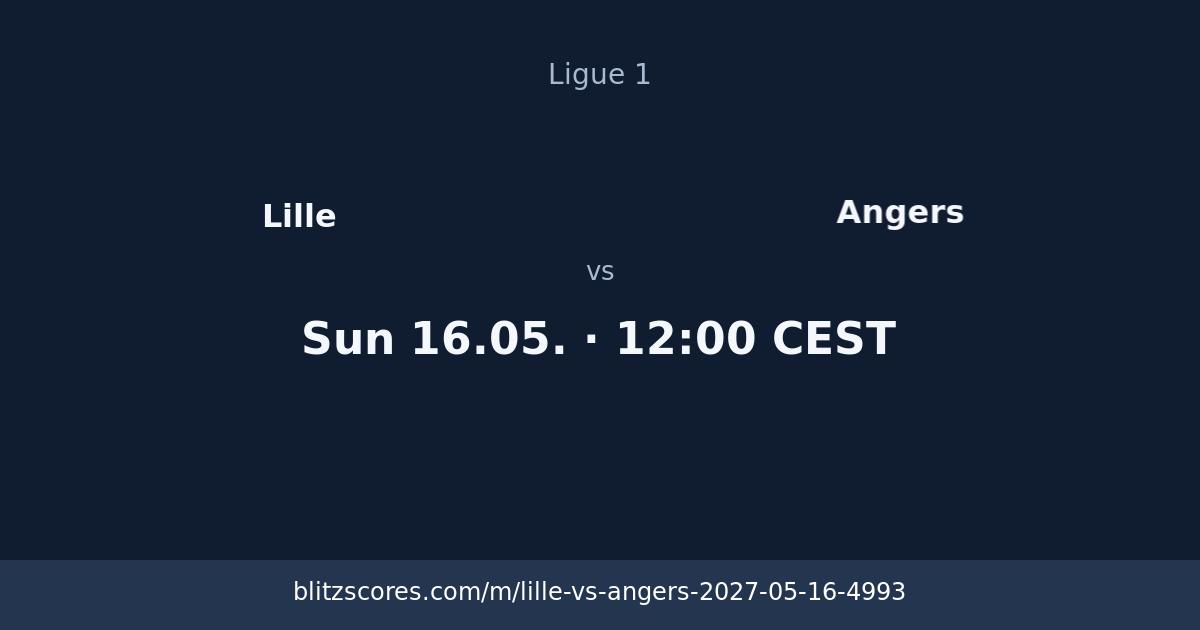 Lille vs Angers score card