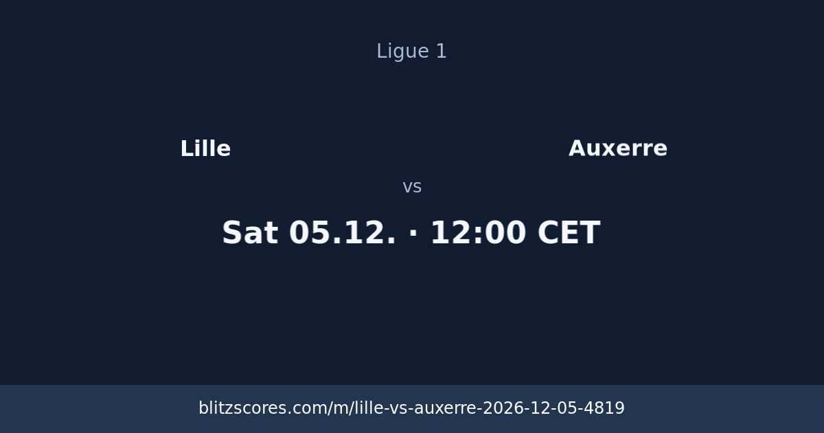 Lille vs Auxerre score card