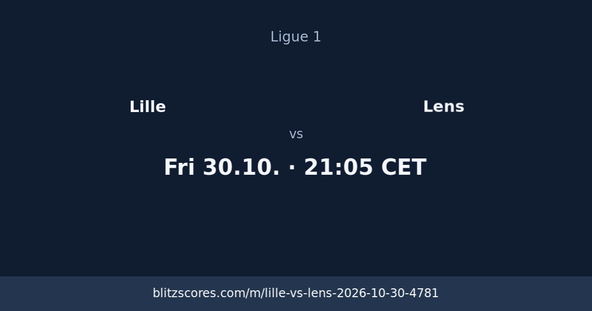 Lille vs Lens score card