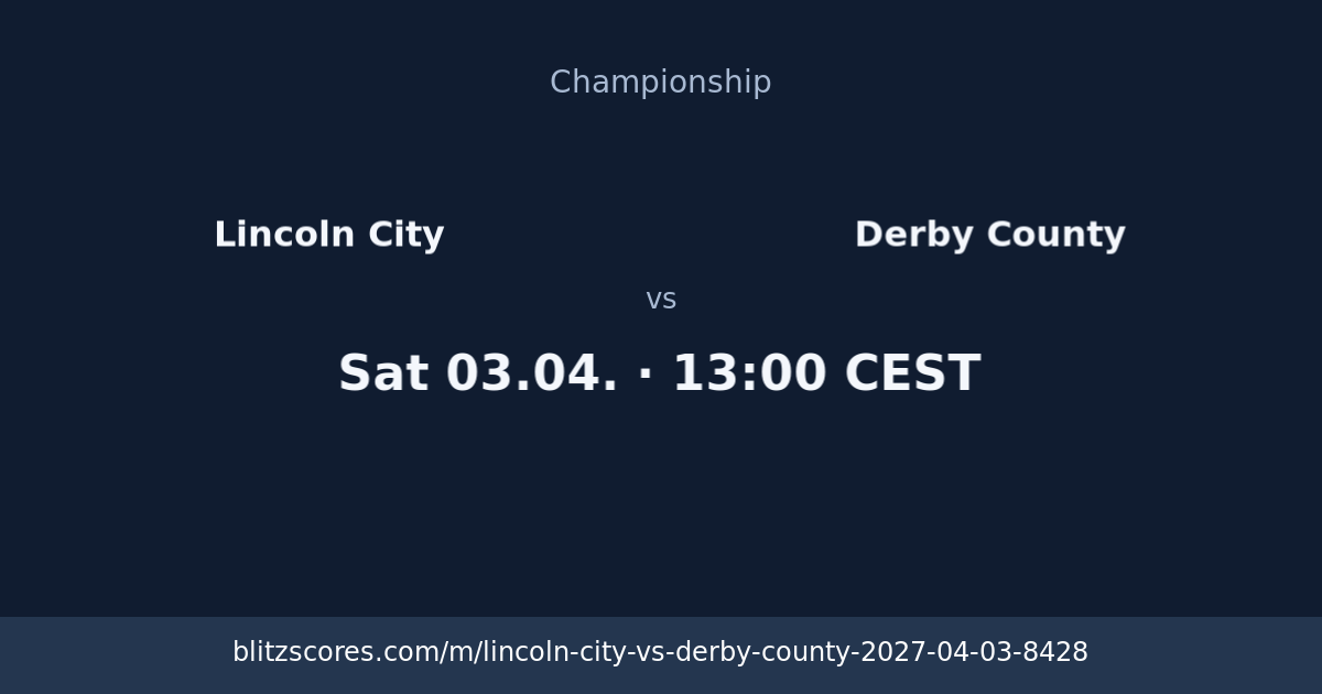Lincoln City vs Derby County score card