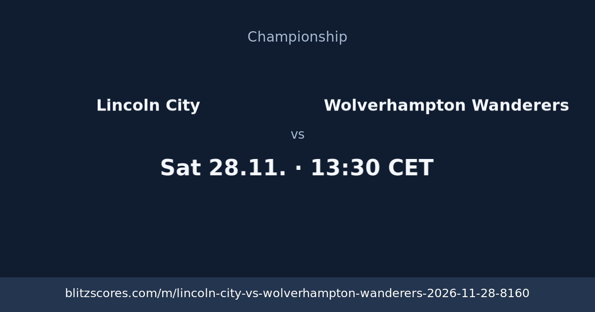 Lincoln City vs Wolverhampton Wanderers score card